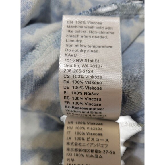 Kavu XS Somerton Dress Blue/Light Blue Tie Dye Viscose Pockets E2.1 Gorpcore - Picture 10 of 11